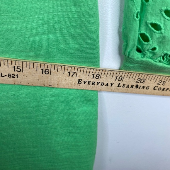 Lilly Pulitzer Jasona Eyelet Dress XS Lace Long Sleeve Kelly Green Easter Preppy - Picture 13 of 15